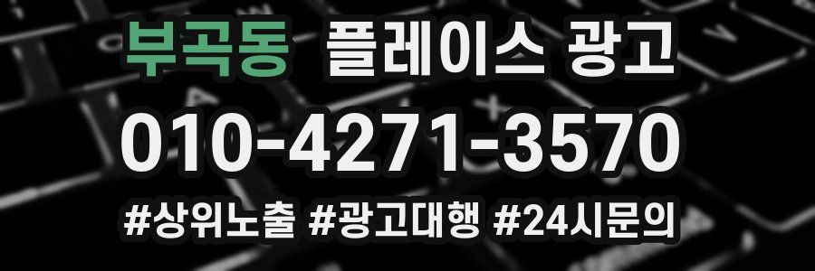 부곡동 플레이스 광고