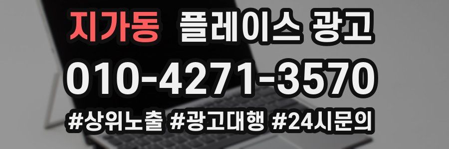 지가동 플레이스 광고