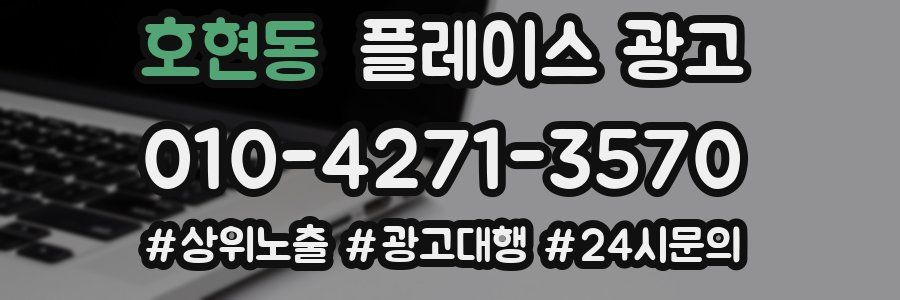 호현동 플레이스 광고
