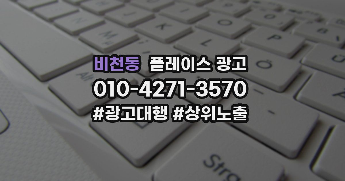 비천동 플레이스 광고
