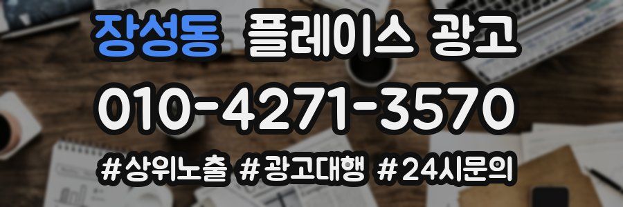 장성동 플레이스 광고