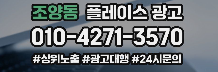 조양동 플레이스 광고