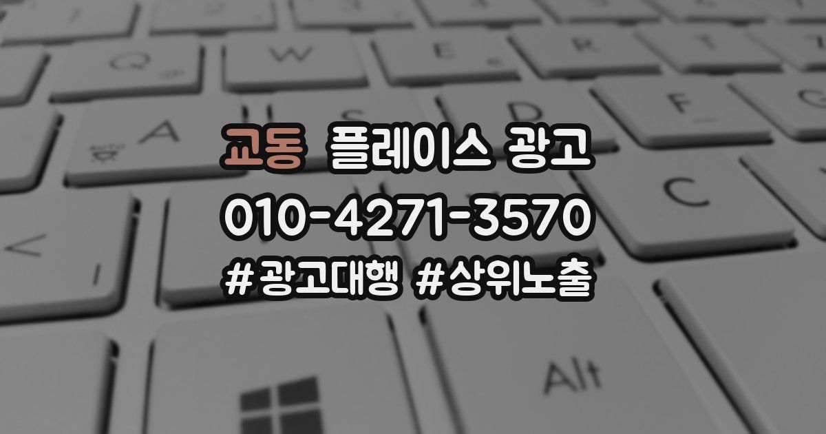 교동 플레이스 광고