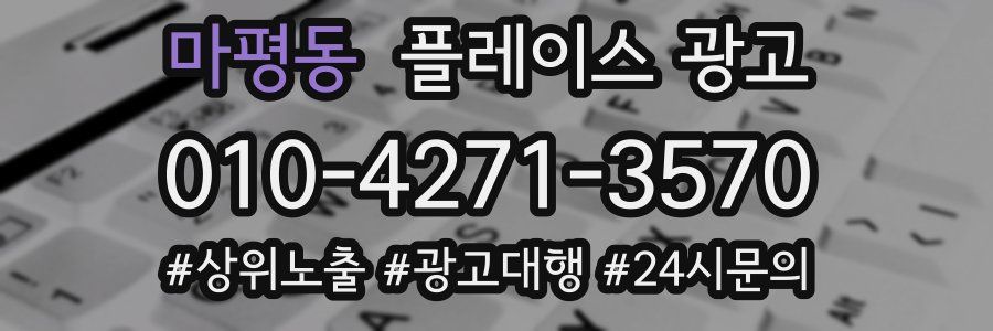 마평동 플레이스 광고