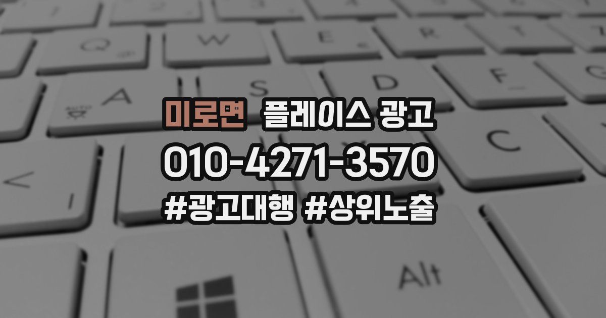 미로면 플레이스 광고