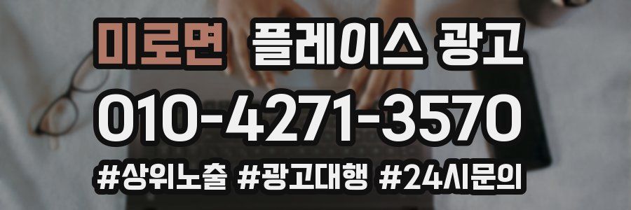 미로면 플레이스 광고