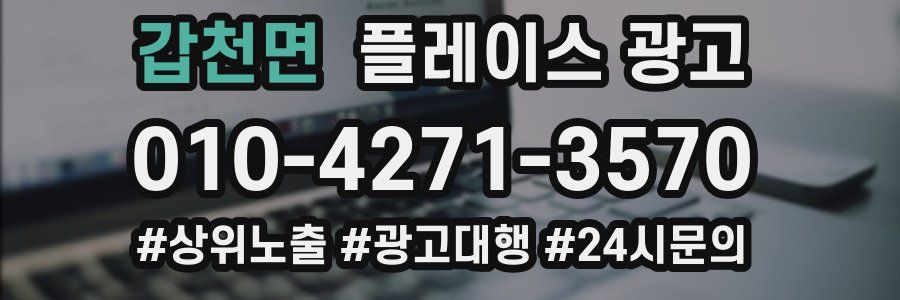 갑천면 플레이스 광고