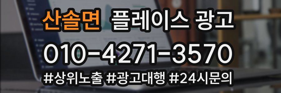 산솔면 플레이스 광고