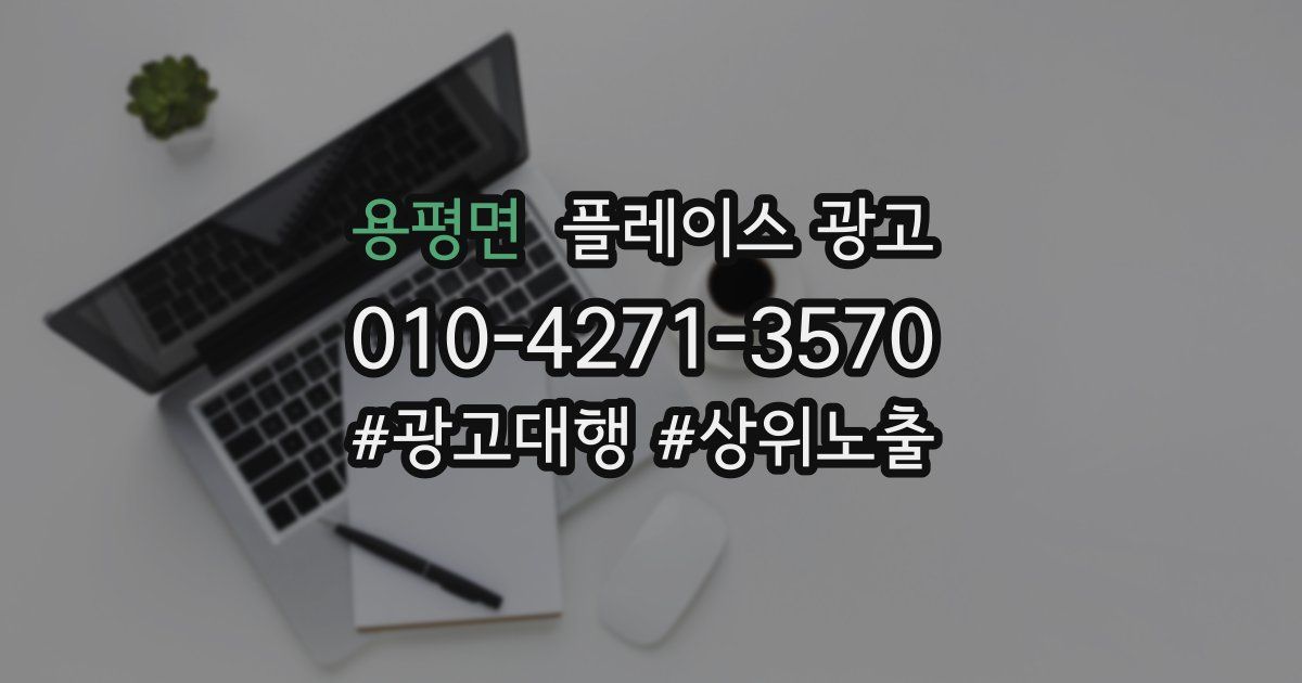 용평면 플레이스 광고
