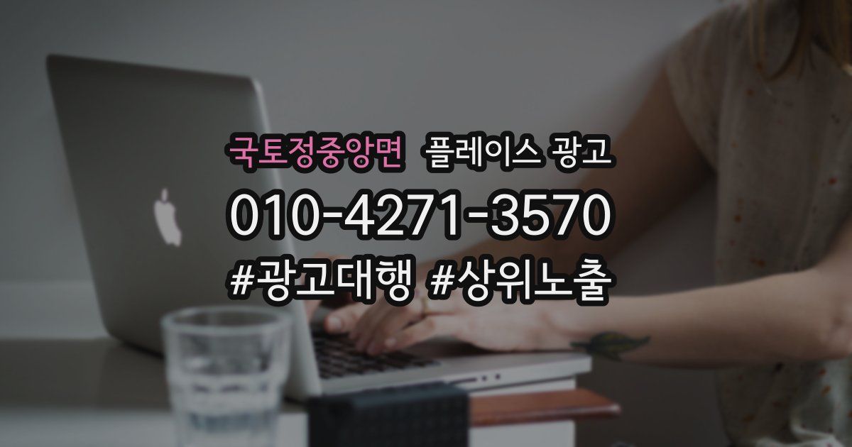 국토정중앙면 플레이스 광고