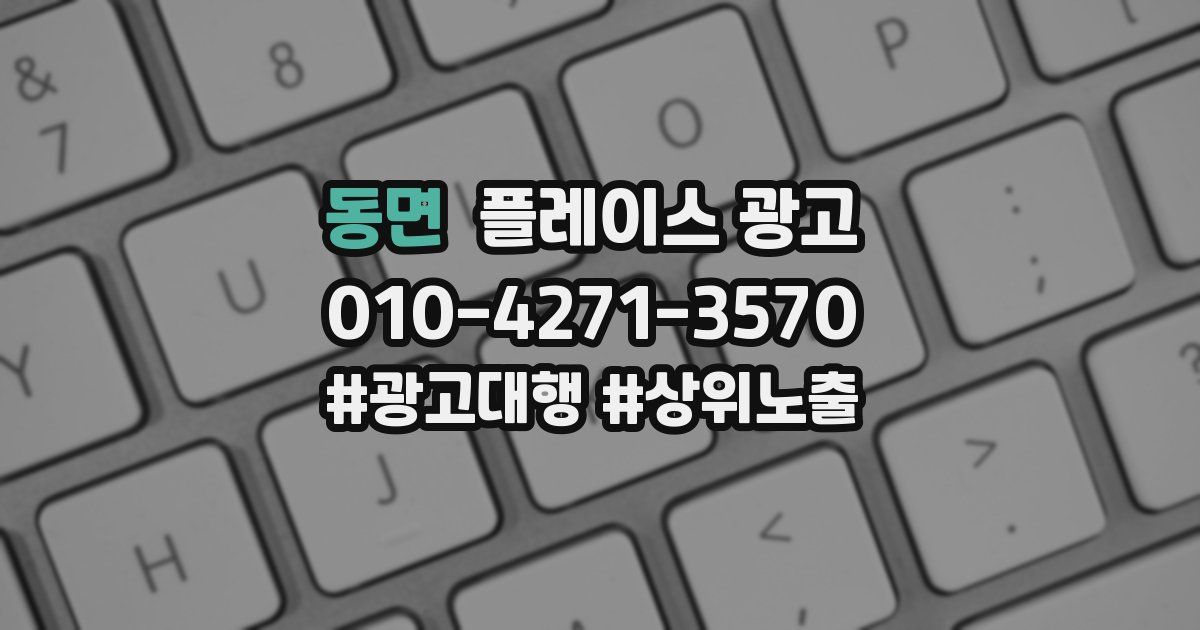 동면 플레이스 광고