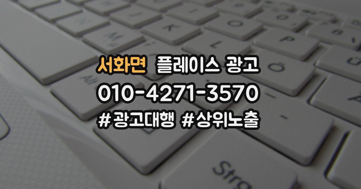 서화면 플레이스 광고