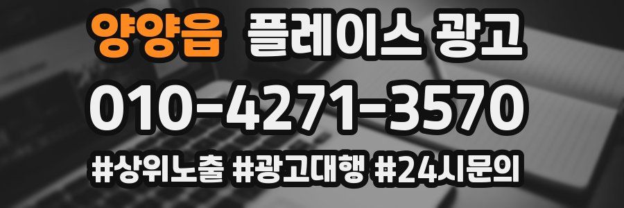 양양읍 플레이스 광고