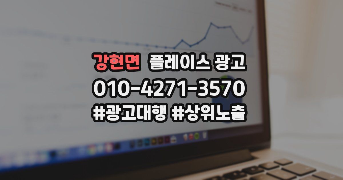 강현면 플레이스 광고