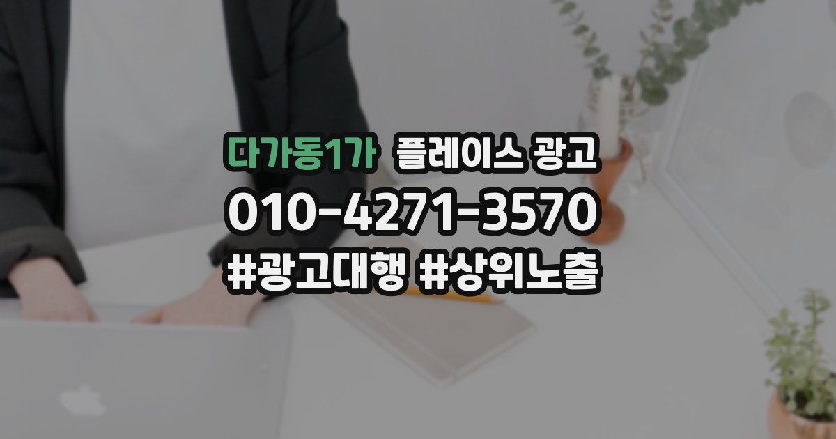 다가동1가 플레이스 광고