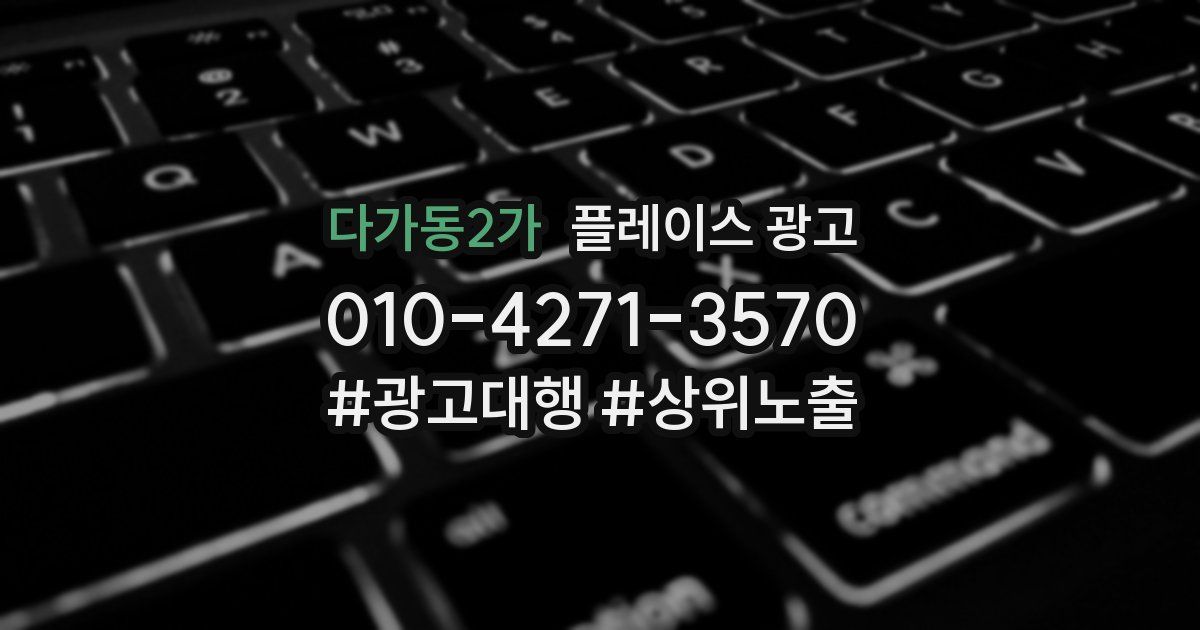 다가동2가 플레이스 광고