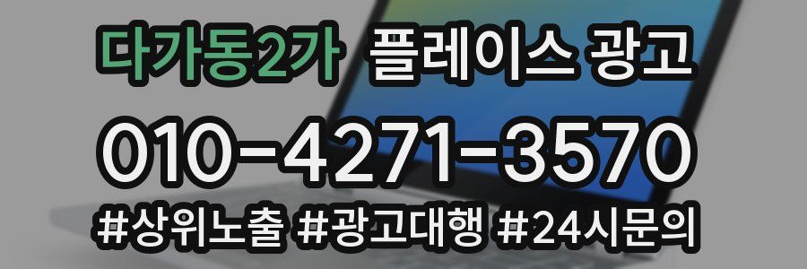 다가동2가 플레이스 광고