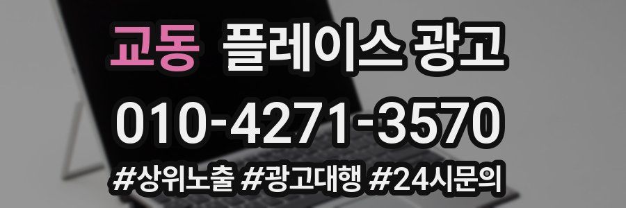 교동 플레이스 광고