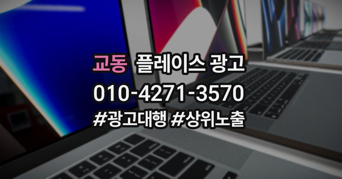 교동 플레이스 광고