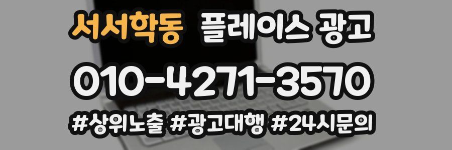 서서학동 플레이스 광고