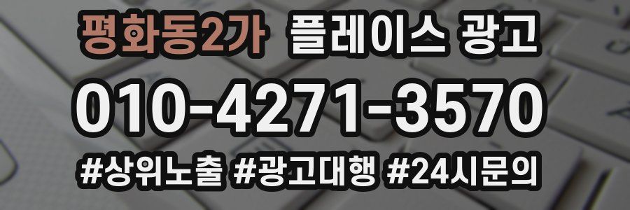 평화동2가 플레이스 광고