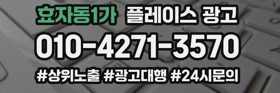 효자동1가 플레이스 광고