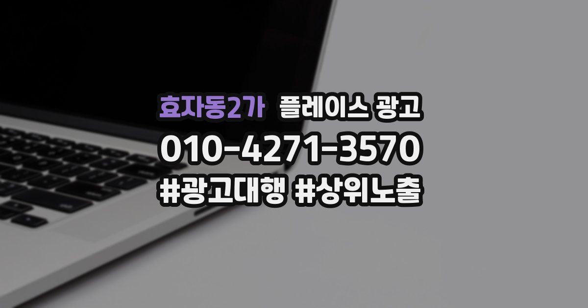 효자동2가 플레이스 광고