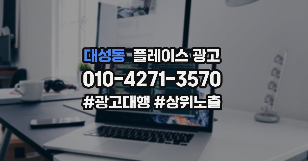 대성동 플레이스 광고