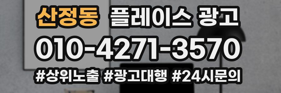 산정동 플레이스 광고