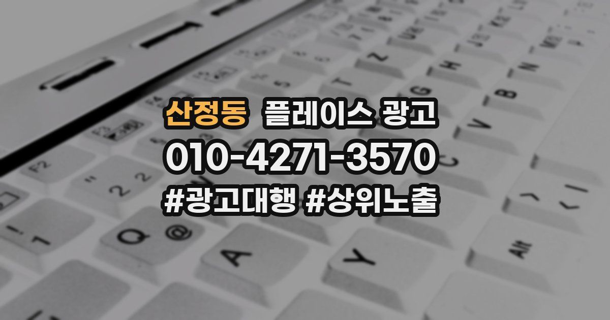 산정동 플레이스 광고