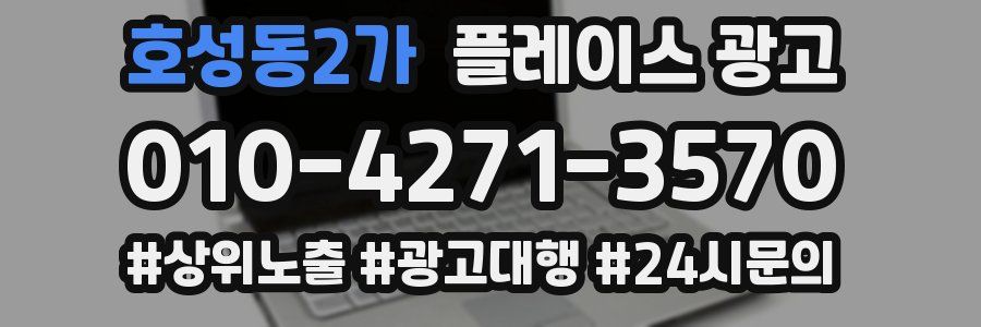호성동2가 플레이스 광고