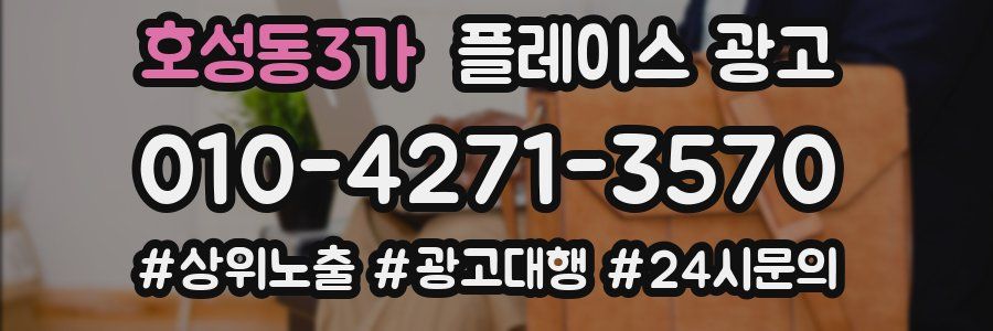 호성동3가 플레이스 광고