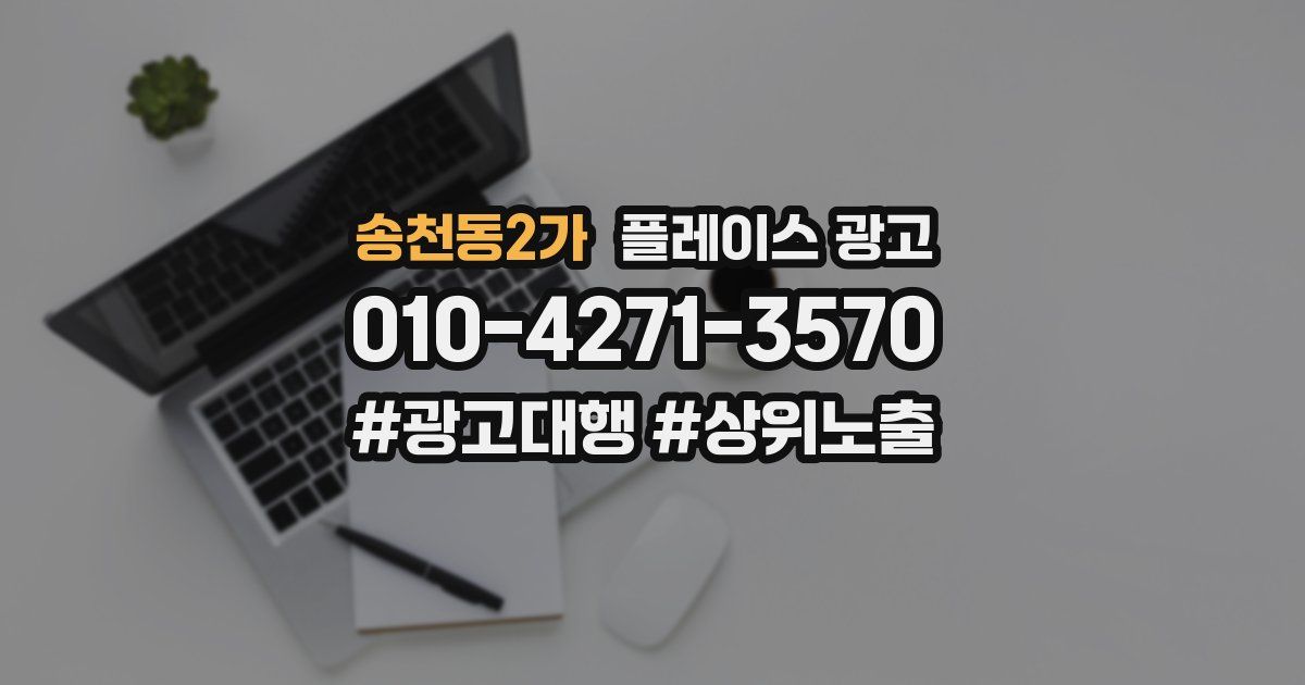 송천동2가 플레이스 광고