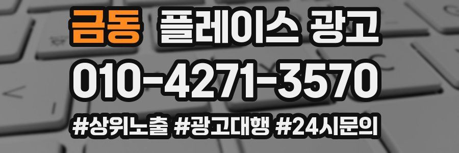 금동 플레이스 광고