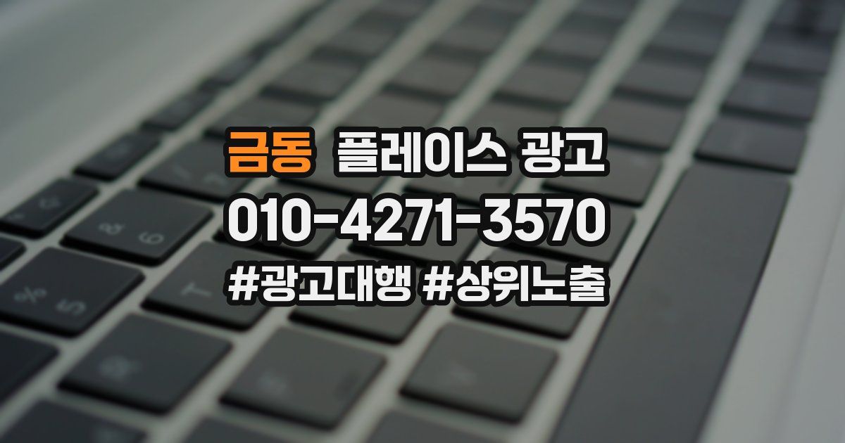 금동 플레이스 광고