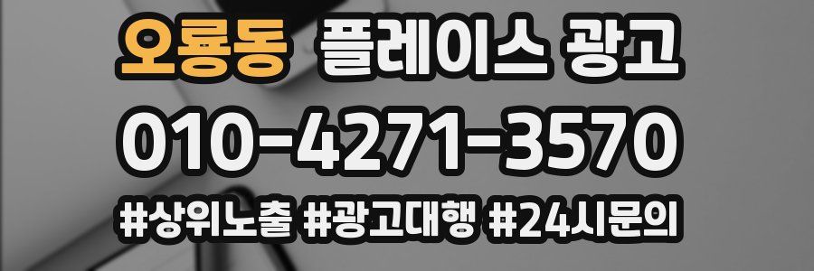 오룡동 플레이스 광고