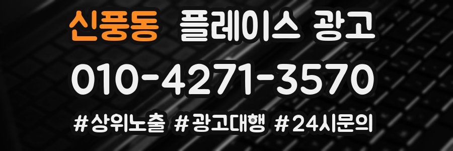 신풍동 플레이스 광고