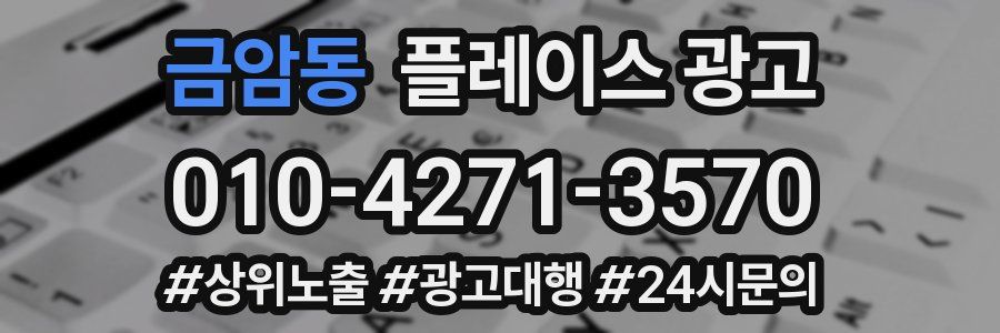 금암동 플레이스 광고