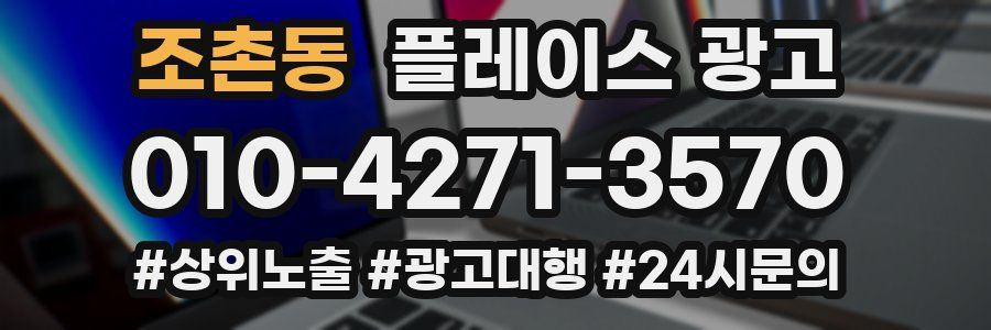 조촌동 플레이스 광고