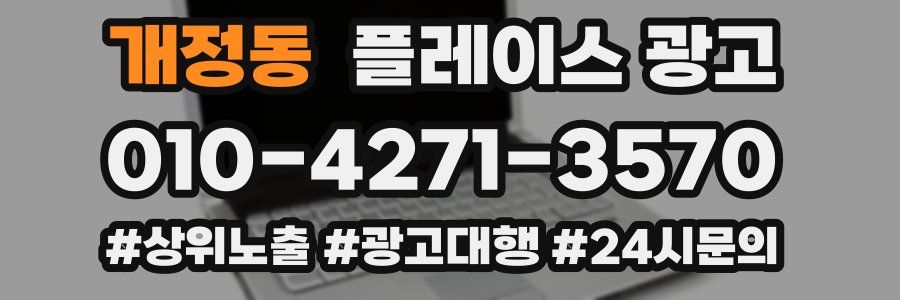 개정동 플레이스 광고