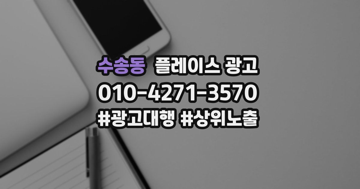 수송동 플레이스 광고