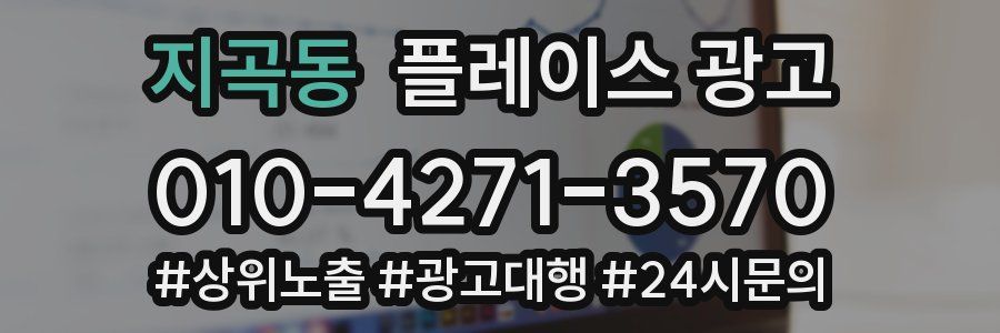 지곡동 플레이스 광고