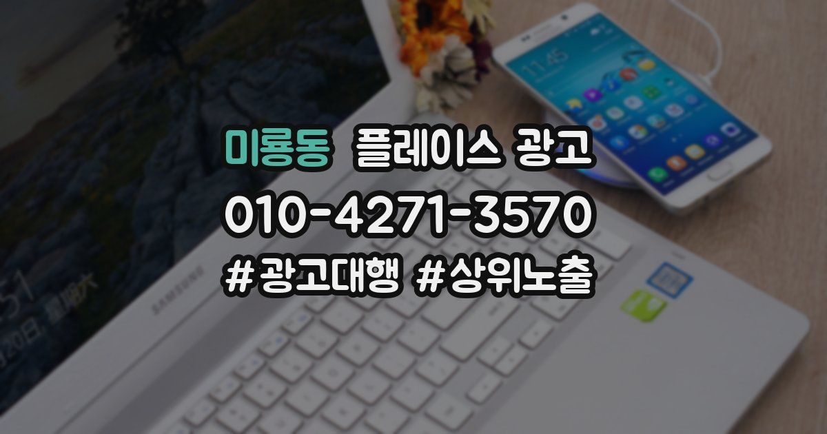미룡동 플레이스 광고