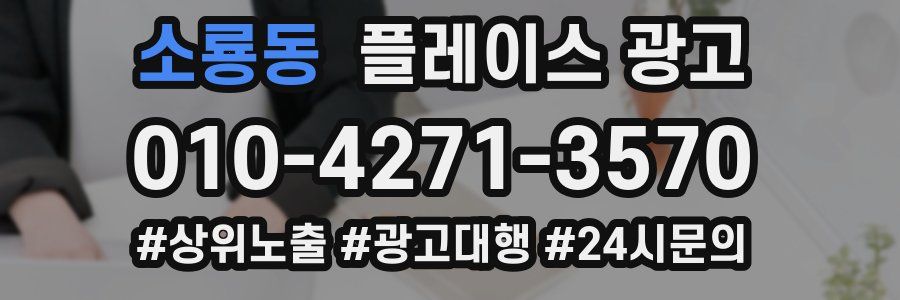 소룡동 플레이스 광고