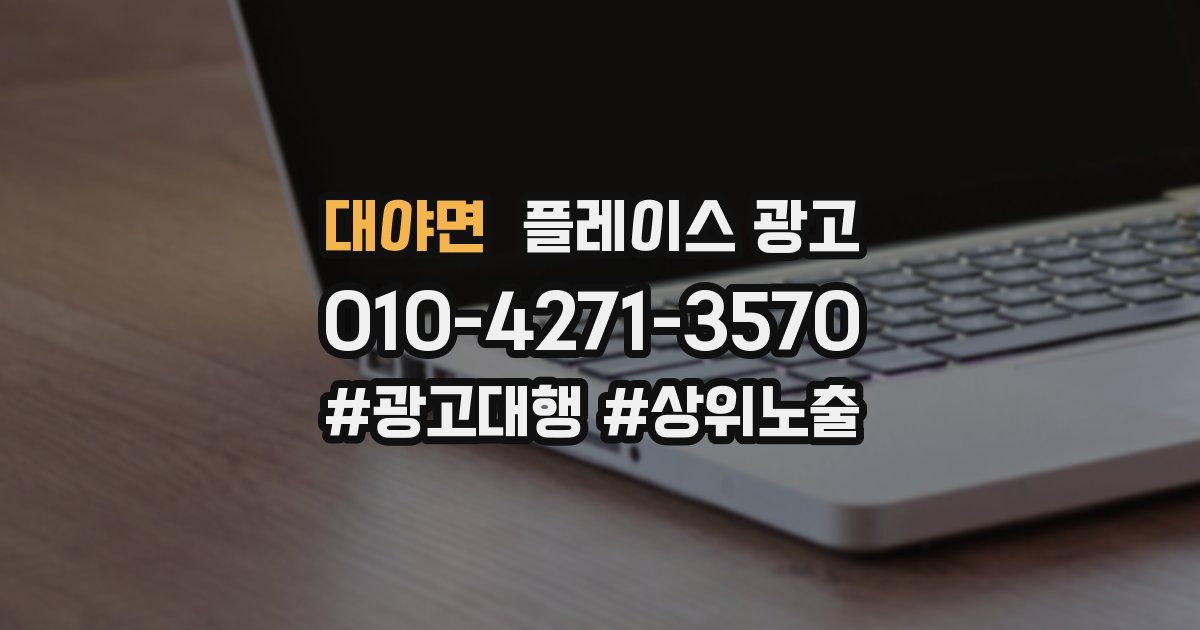 대야면 플레이스 광고