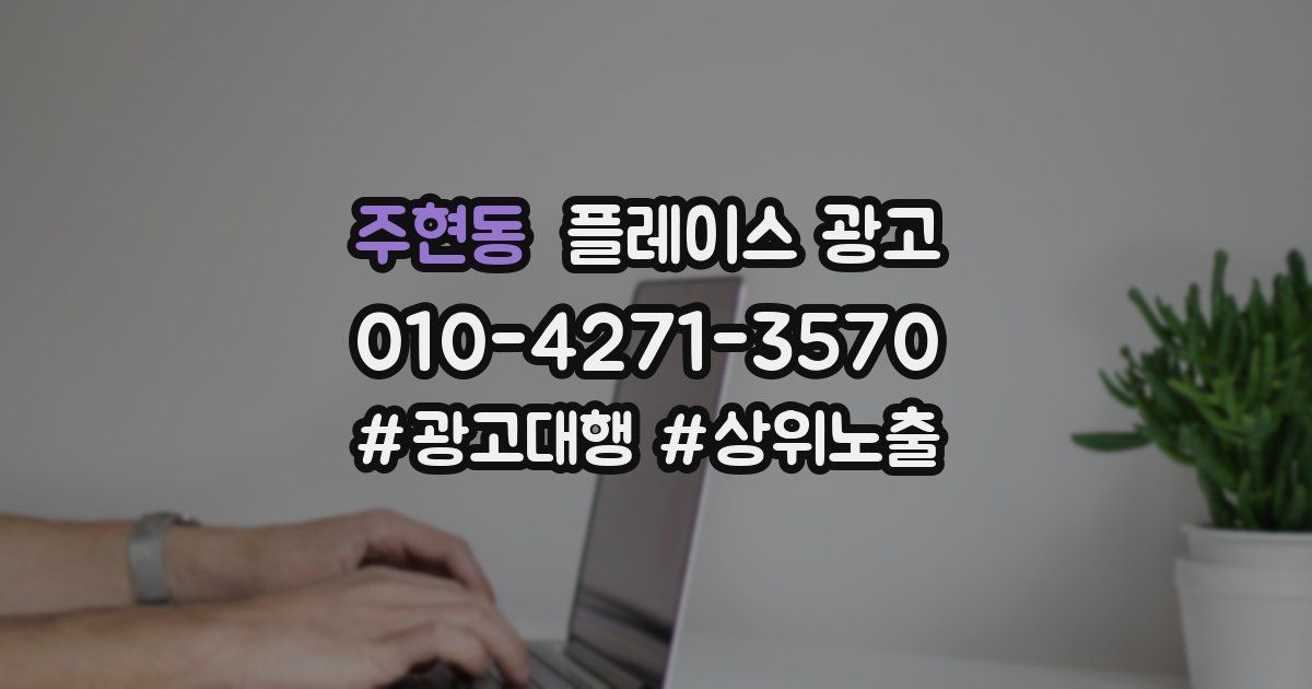 주현동 플레이스 광고