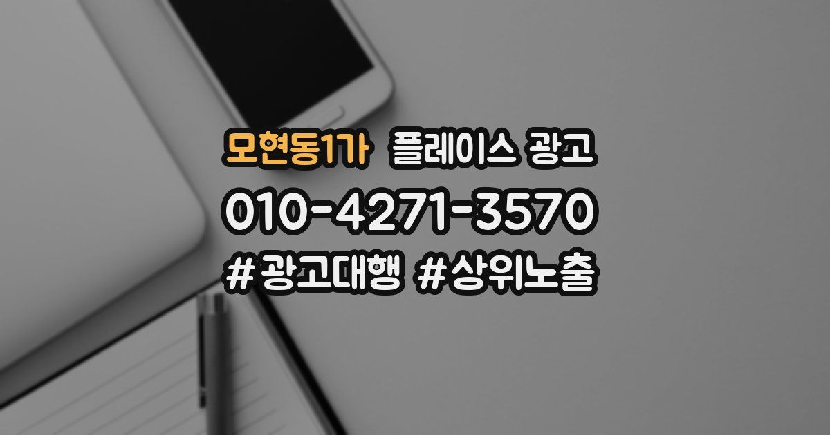 모현동1가 플레이스 광고