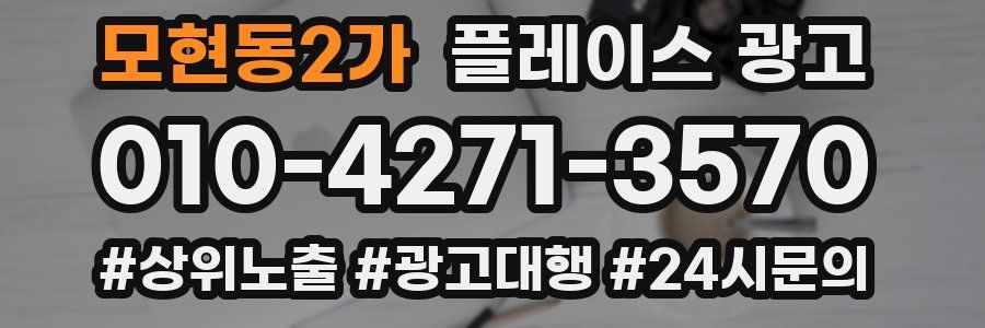 모현동2가 플레이스 광고