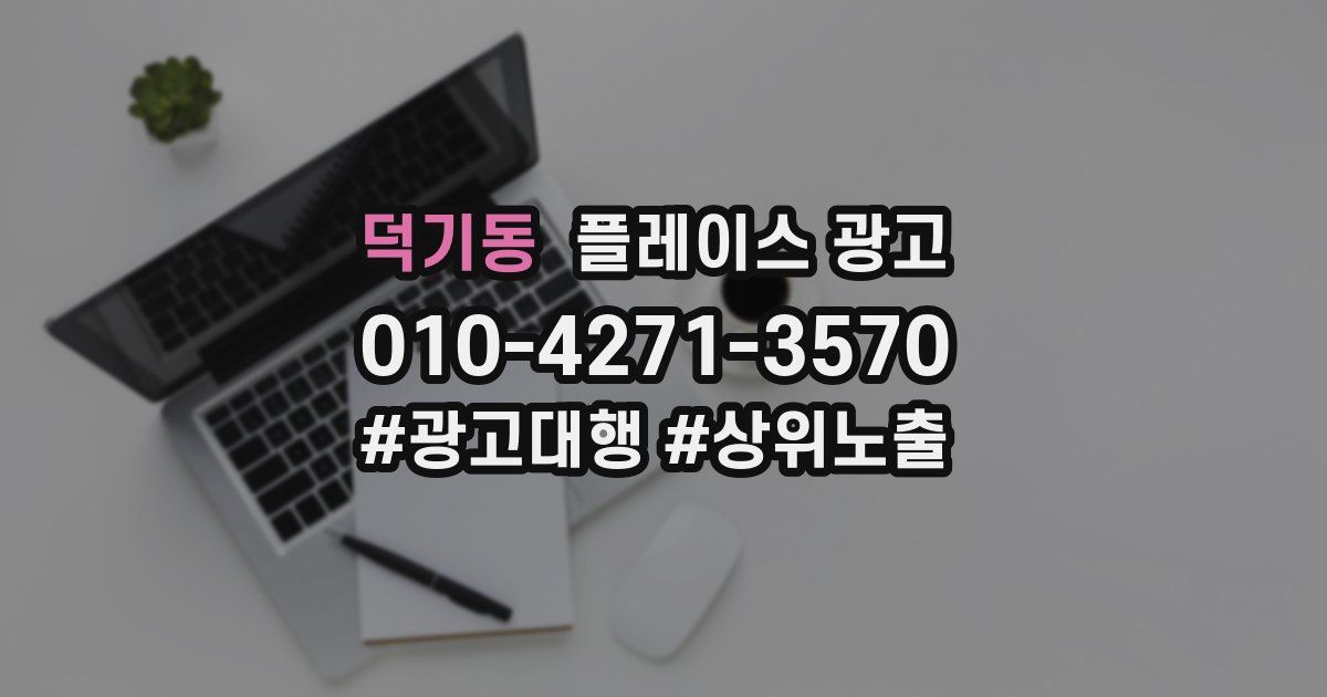 덕기동 플레이스 광고