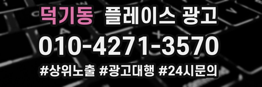 덕기동 플레이스 광고